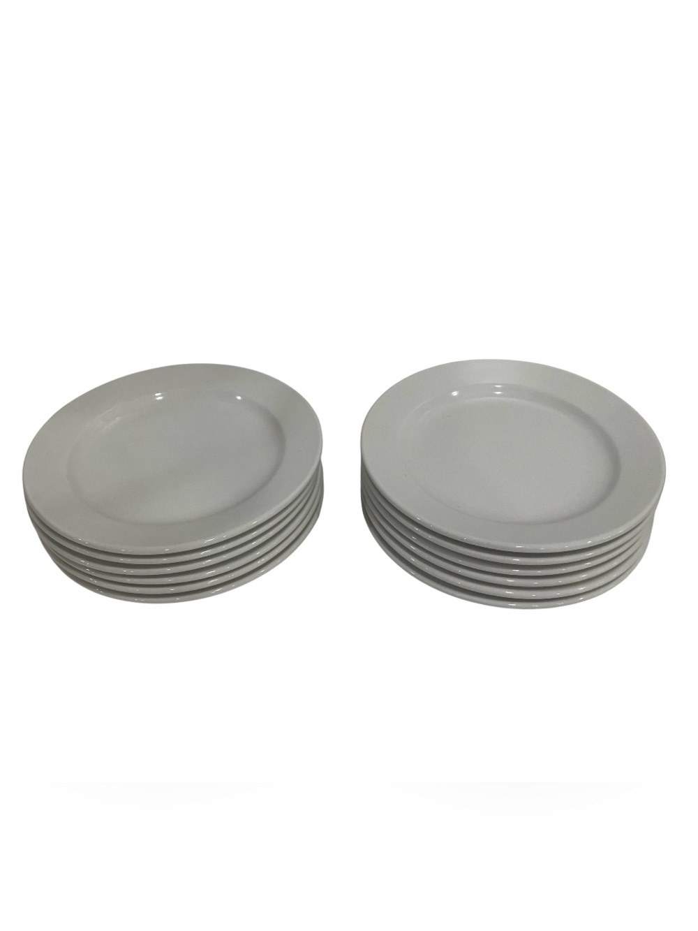 12 Pieces 7 Inch Round Porcelain Dinner Plates Salad Plate Set White Dinnerware